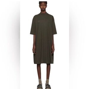 Fear of God essentials oversized t shirt vintage wash gray brown dress L